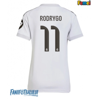Real Madrid Rodrygo Goes #11 Tricou Fotbal Replică 2025-26 Femei Acasa